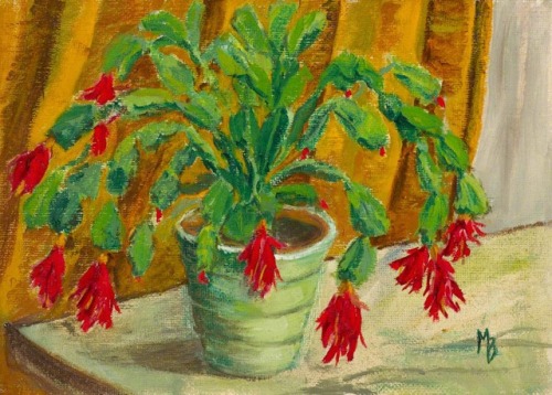 cactus-in-art:Myfanwy Baker (British, 1884–1968)Still Life with Cactus 