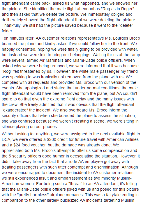 Two American Muslim Girls were kicked off the flight because the airline attendant felt unsafe with them on board.