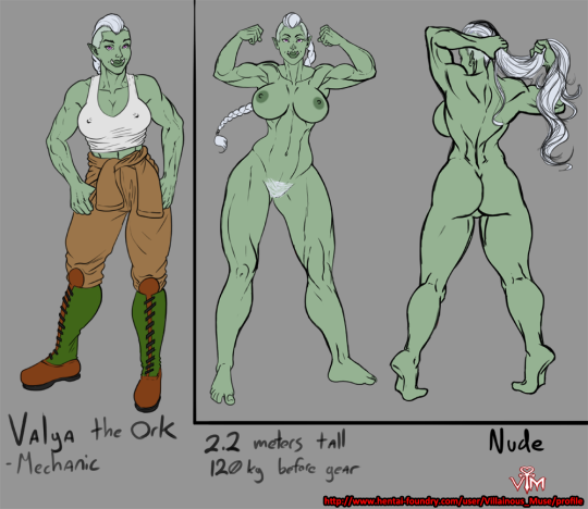 Commission: Character Sheet Valya the Ork