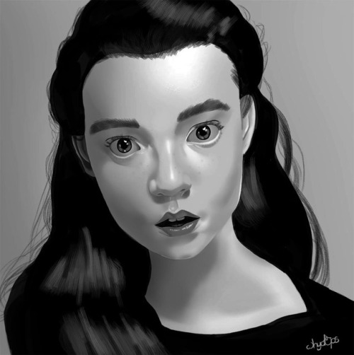Another Value Study.  This time of Anya Taylor-Joy