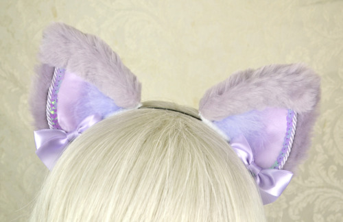 kitten-sightings:  Lavender Elegance Ears ษ.00Available for VIP pre-release and if not reserved by a VIP member, this will be available in the KittenSightings store on 06.02.15!If you would like to reserve this item, simply reply or reblog with “VIP