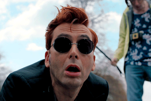 guillermodltoro:David Tennant as Crowley in Good Omens (2019)1.06 “The Very Last Day of the Rest of 