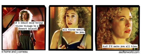 iceinherheart-kissonherlips: happy doctor/river appreciation day!doctor/river + a softer world