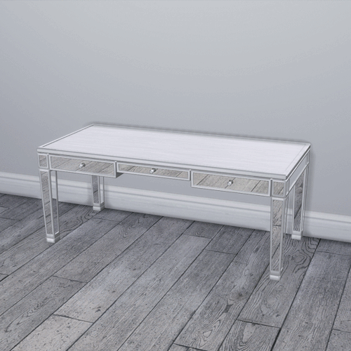 Luxe Mirrored Vanity Table &amp; Vanity Stool • Vanity has 5 swatches &amp; the stool has eight! DOW