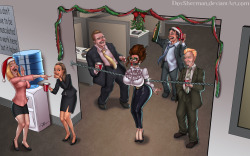 grosslyabnormal:  Office Party Mistletoe