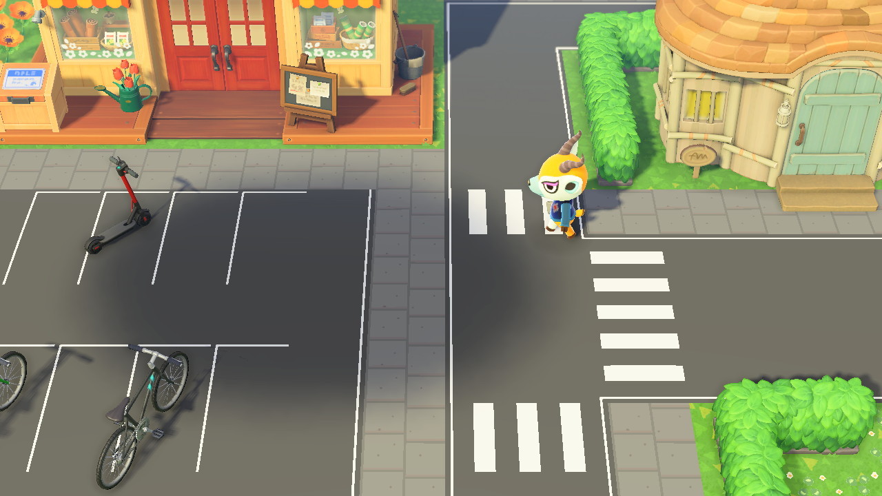 Animal Crossing Qr Closet Simple Street Designs With Crosswalk Bike