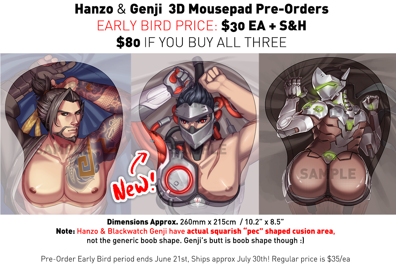 shattered-earth:  New BLACKWATCH GENJI mouse pad pre-orders! HERE: shattered-earth.tumblr.com/storenvy