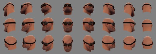 tf2-daesdemona: Schweinkrams asked for a complete reference chart of the mercenaries faces, so here 