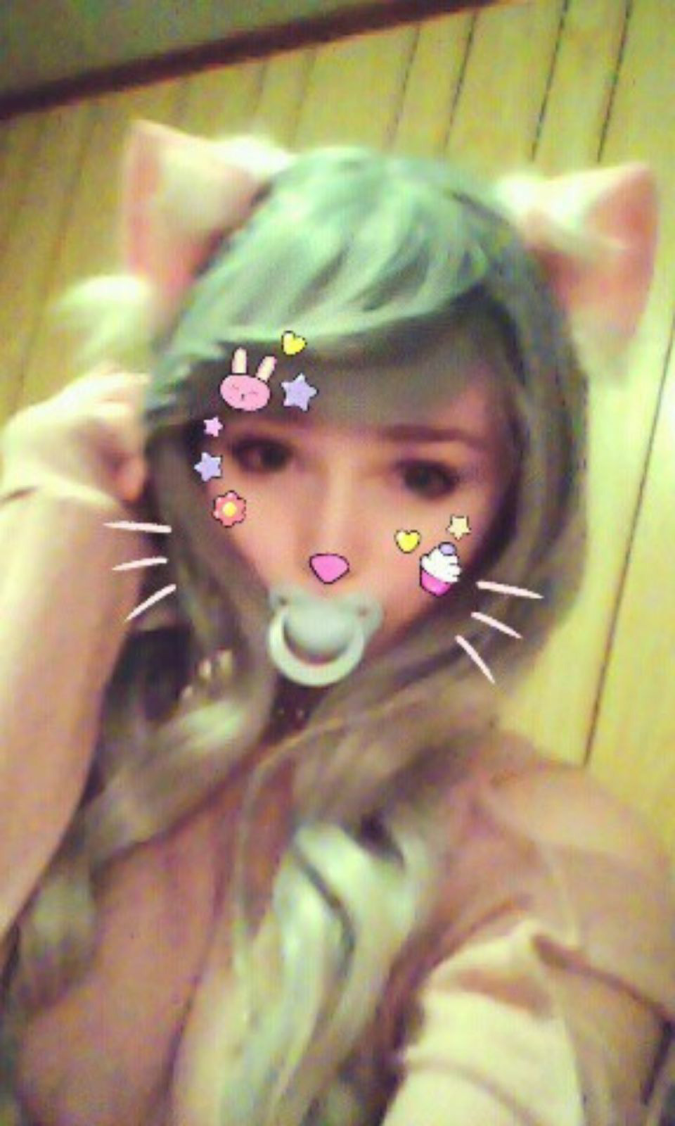 brokenwingedangel99:  throwback but cute…hehe..cat onesie..ears and paci..purrfection@kinkstersslut