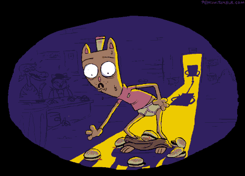 penciw: i did an animated version of the Burgerpants drawing because I have nothing but time to wast