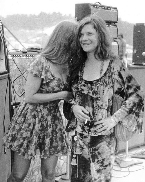 Janis Joplin With Her Girlfriend Peggy Caserta At Woodstock, 1969.