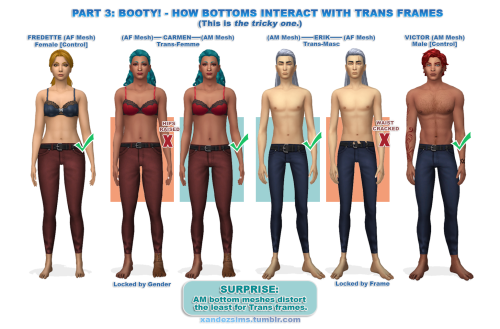 xandezsims:(Semi) Tutorial : Notes and Tips for Trans Sims Xan here! What started as me trying to fi