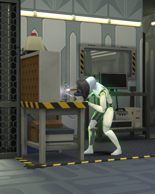 Back Home In The Bunker, Neb Tinkers Away At The Robotics Station