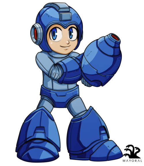 Mega ManCommissioned character.It’s part of this big illustration: http://ilustracionmayoral.tumblr.