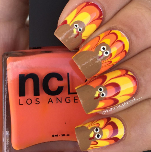 nailpornography:  Water Marble Turkey 