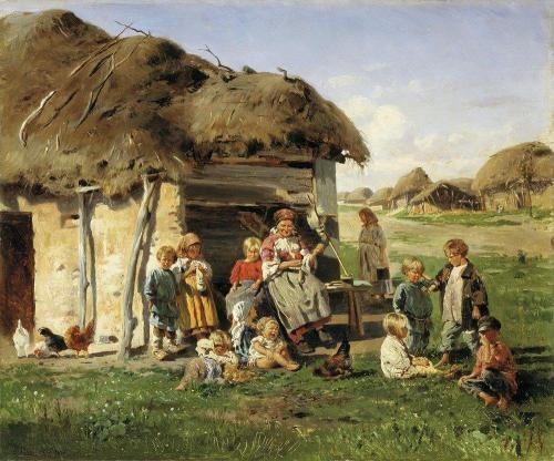 artist-makovsky: Peasant children, 1890, Vladimir Makovskyhttps://www.wikiart.org/en/vladimir-makovs