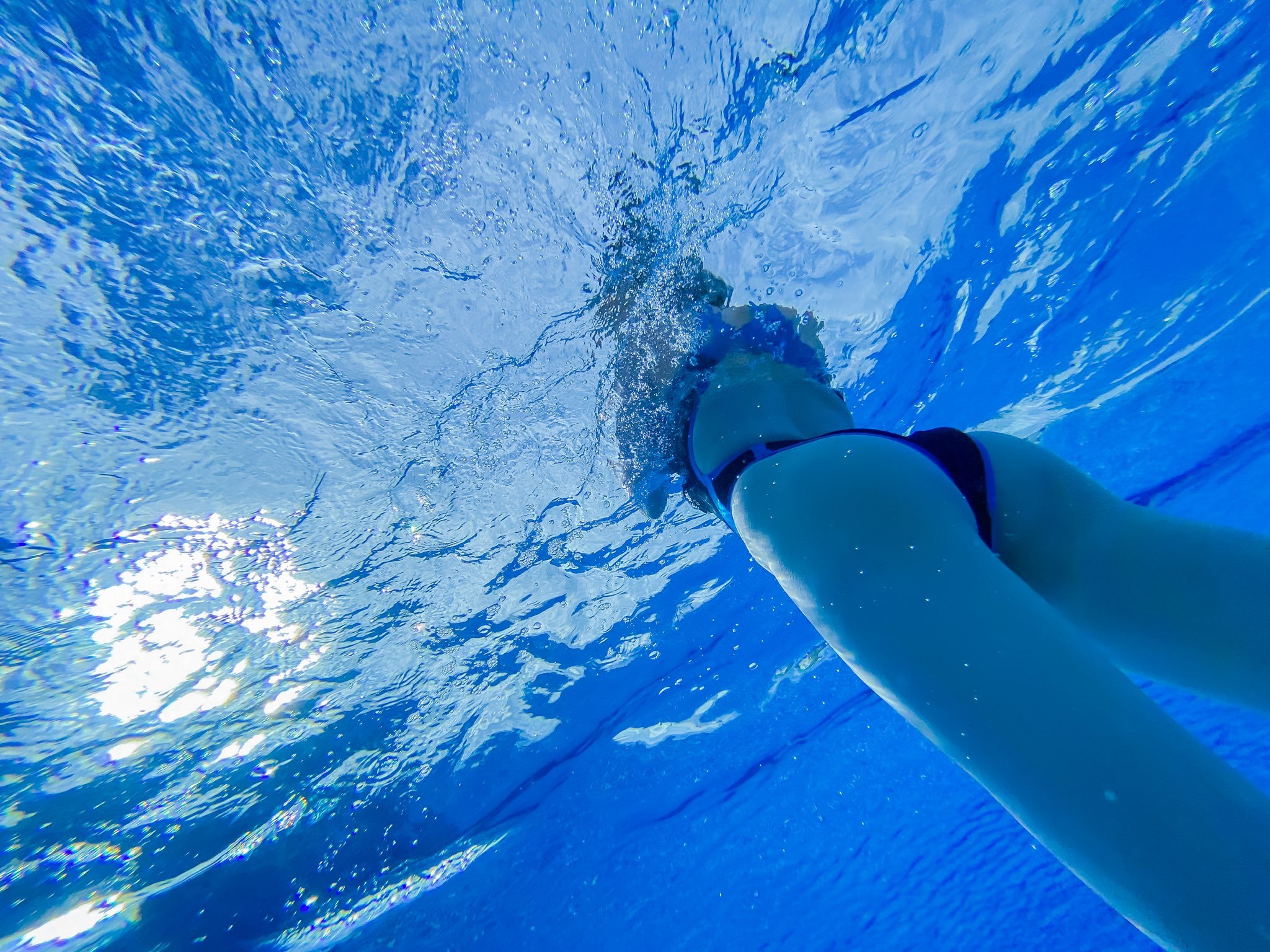 Girl underwater by iPhone 11