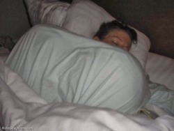 funbaggery:  While Chelsea sleeps.