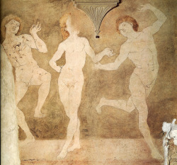 Ganymedesrocks:  Ballerini Nudi [Nude Dancers], A Circa 1470-1480 Fresco By Antonio