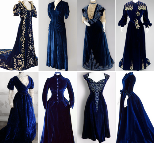 warpaintpeggy:some of my favorite vintage dresses        ↳  blue