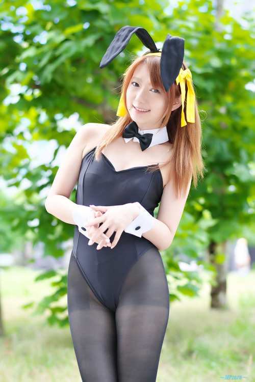 A bunnygirl Haruhi cosplay from Japanese cosplayer Kurobee.