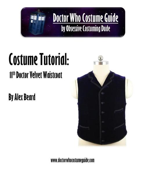 11th Doctor velvet waistcoat sewing tutorial