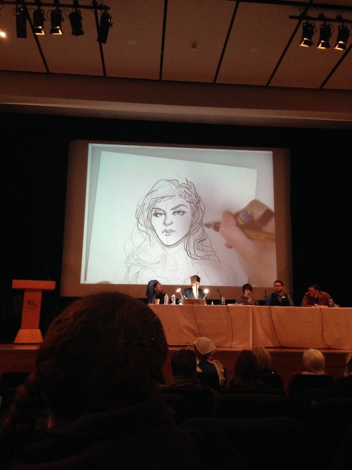 redvedev:Photos taken at Thought Bubble yesterday during the Sketching Spotlight panel, featuring Me