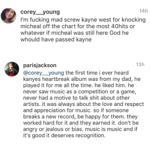  Beautiful response to a fan’s issue with Kanye West surpassing MJ’s Top 40 hits record.