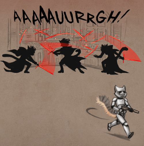 lackadaisycats:Uh oh. It’s a Star War.I drew these for Patrons, mostly in livestreams, ba