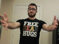 brunchitupbro:  squirrol:  wallywest89:  I should clarify: the first one’s free, all subsequent bear hugs require payment of one kiss  I’d pay   gimme