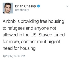 rallyforbernie:From the CEO of Airbnb.