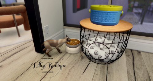 lillysboutique:Cat CCNew MeshSims 4 Comes with a cat bed [15 swatches] &amp; cat bowl [20 s