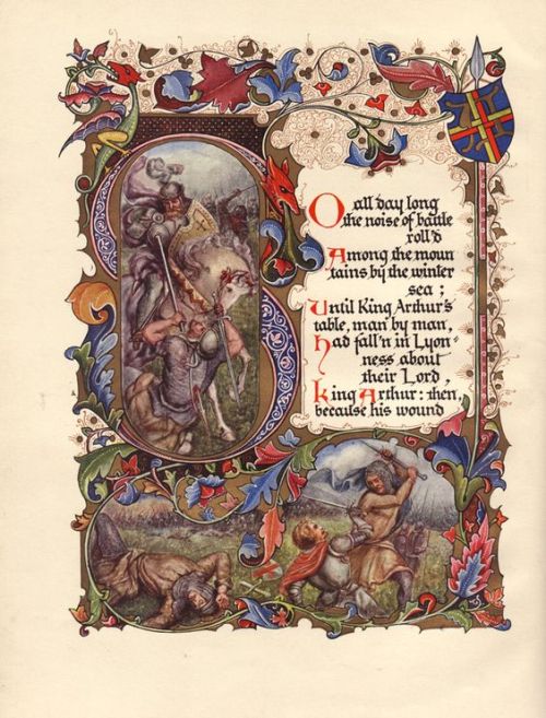 afaerytalelife: Tennyson’s Morte d’Arthur, illuminated by Alberto Sangorski.Published 19