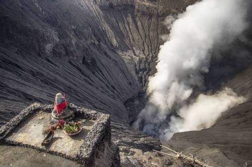 Ganesha shrine in the crater of the Bromo volcano, Java