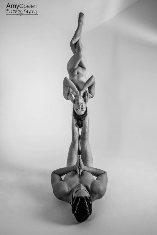 amygoalen: First image from this nude Acro Yoga photoshoot with Dallas Acro couple Liz Kong &amp