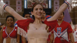 Celebritycaps:  Alix Elizabeth Gitter Having Her Cheerleading Top Pop Open In Front