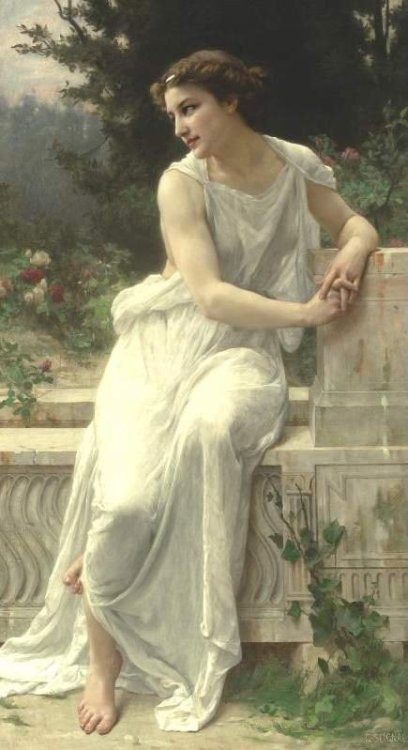 spoutziki-art:  Guillaume Seignac - Young Woman of Pompeii on a Terrace  