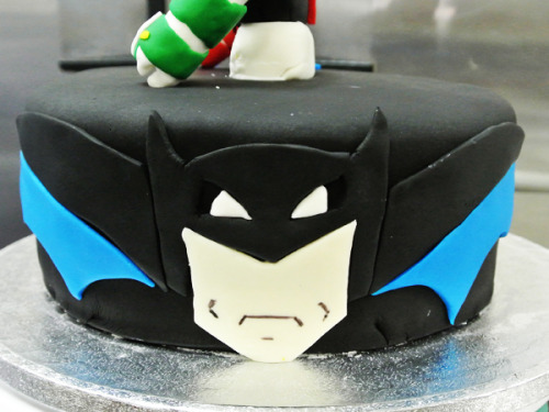 Voltron Cake featuring Batman &amp; Optimus Prime!