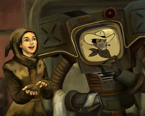 Veronica Santangelo: “Can I Order a Room Service?”Fallout New Vegas fanart I made using Paint Tool S