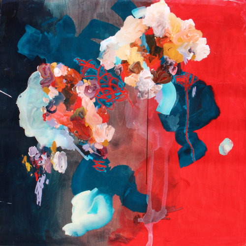 One More Time With Feeling by Janna Watson, 2016, mixed media on panel with resin, 152.4 × 152