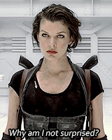 infinete list of favorite charactersAlice Abernathy ↳ “My name is Alice. I worked for the Umbrella Corporation, the largest and most powerful commercial entity in the world. I was head of security at a secret high-tech facility called the Hive, a