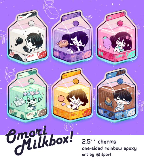 Opening preorders for Flavored Milk themed OMORI charms!Drawn by my friend itporl!They can be found 