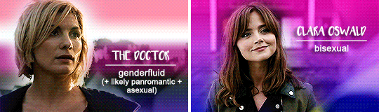 swirlknight:  claratwelve:  Doctor Who LGBT+ characters from 2005 - present  I love