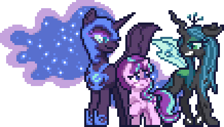 >Starlight Meeting Her PeersMade for MLPG draw event.(Orig)(4x)(Nightmare fuel edit, 4x)Edit: minor fix