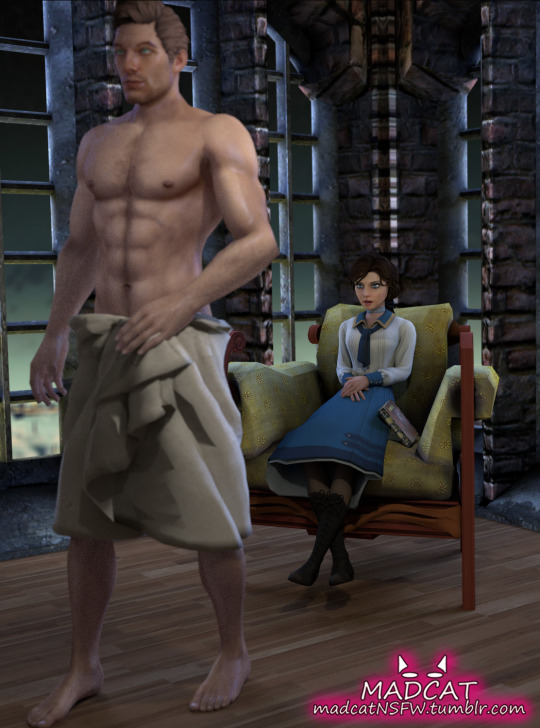 “I’m all done in the shower now, miss. It’s available for you to use, if you’d like.”