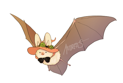 daftpatience: first commission of the new year! a cute long-eared bat sticker!♥sticker shop♥check ou