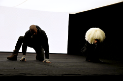 celebritiesofcolor:Kanye West and Sia perform on the Saturday Night Live 40th Anniversary Special