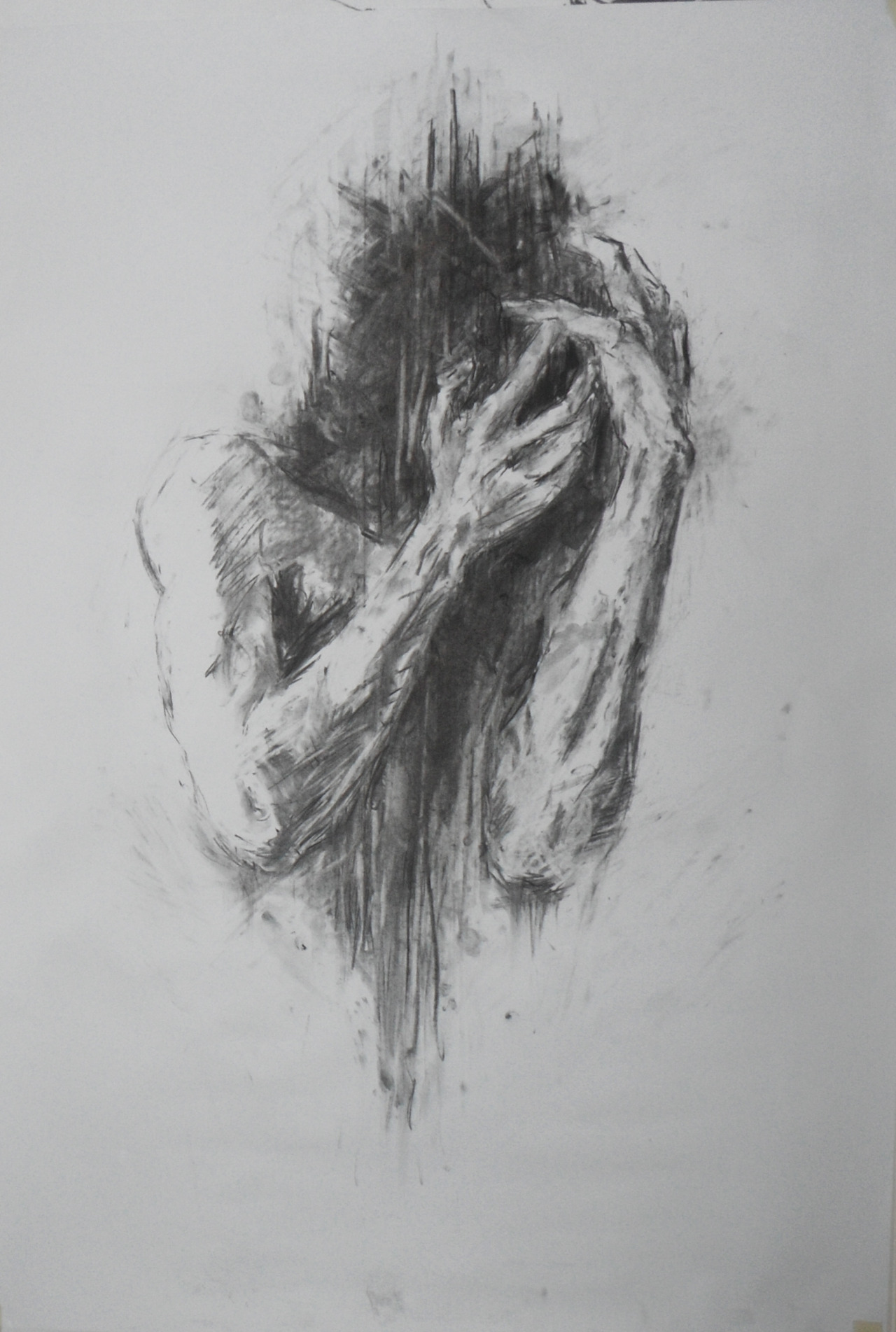 rk45:  Two of my four part series for my Life Drawing class at uni. 