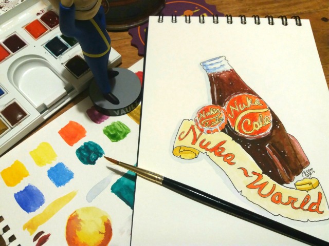 coffeecogs:  Broke out the ol’ watercolours for a change of pace ^^ 