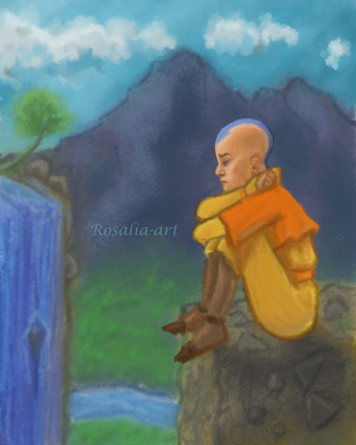 rosalia-art: I Don’t Want To Be Your Hero Description: A digital painting of Aang from Avatar: The L